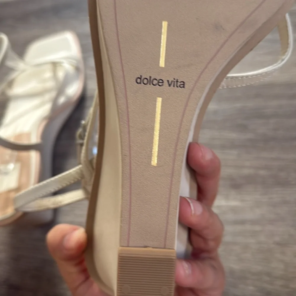 DV by Dolce Vita White Wedge Sandals